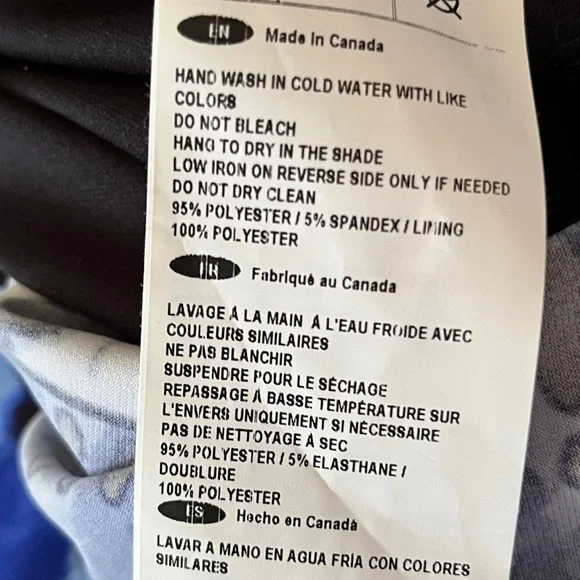 Joseph Ribkoff Abstract Print Stretch Knit Blue Black White Sheath Dress 8 - Picture 11 of 13